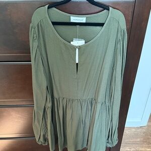 Motherhood Sage Green Tunic Top maternity